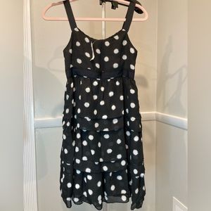 NWT Loft Black and White Polka Dot pattern dress